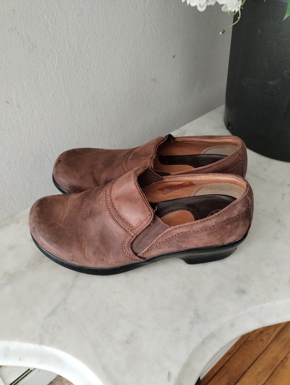 Ariat Brown Leather Slip-On Loafers 9.5b
